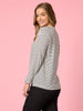 City Stripe Long Sleeve Tee - Black/Ivory