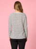 City Stripe Long Sleeve Tee - Black/Ivory