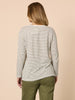 City Stripe Long Sleeve Tee - Khaki Ivory