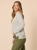 City Stripe Long Sleeve Tee - Khaki Ivory