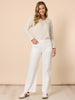 Carpenter Stretch Wide Leg Jean - White