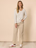 City Stripe Long Sleeve Tee - Natural Ivory