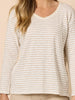 City Stripe Long Sleeve Tee - Natural Ivory