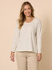 City Stripe Long Sleeve Tee - Natural Ivory