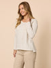 City Stripe Long Sleeve Tee - Natural Ivory