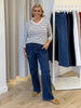 Hudson High Rise Wide Leg Jean - Blue Wash