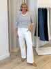 Hudson Wide Leg Jean - Ivory