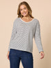 City Stripe Long Sleeve Tee - Navy/Ivory
