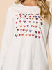 Sweetheart Print Long Sleeve Tee - Ivory rc&co