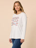 Sweetheart Print Long Sleeve Tee - Ivory rc&co