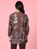 Montana Floral Print Sheer Shirt - Coffee Multi rc&co