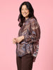 Montana Floral Print Sheer Shirt - Coffee Multi rc&co
