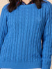 Hampton Cable Knit Jumper - Cobalt