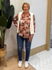 Dakota Floral Print Sheer Top - Blush Multi
