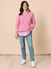 Savannah Stripe Print Shirt - Pink rc&co