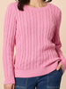 Hampton Cable Knit Jumper - Pink