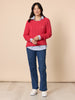 Hampton Cable Knit Jumper - Red