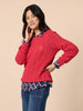 Hampton Cable Knit Jumper - Red