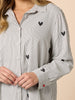 Aspen Heart Stripe Print Shirt - Black/White rc&co