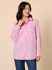 Savannah Stripe Print Shirt - Pink rc&co
