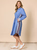 Cabo Stripe Print Shirt Dress - Blue/White rc&co