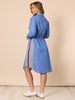 Cabo Stripe Print Shirt Dress - Blue/White rc&co
