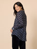 Aurora Spot Print Sheer Shirt - Navy/White rc&co