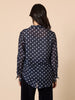 Aurora Spot Print Sheer Shirt - Navy/White rc&co