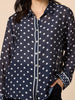 Aurora Spot Print Sheer Shirt - Navy/White rc&co