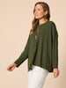 Elise Spot Print Top - Khaki