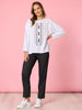 Elise Spot Print Top - White