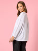 Elise Spot Print Top - White