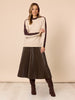 Florence Faux Leather Pleat Skirt - Espresso rc&co