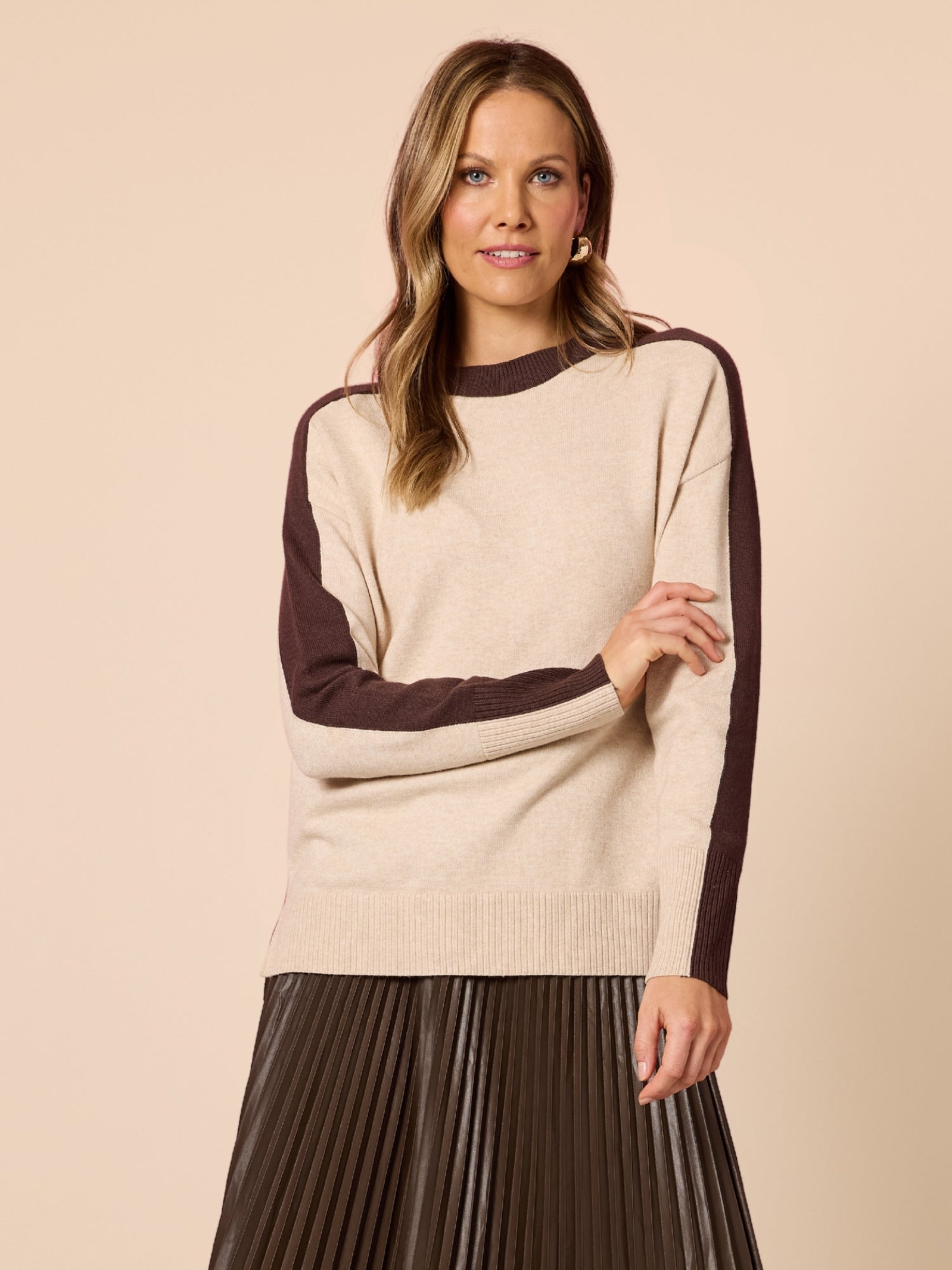 Rialto Contrast Knit - Natural rc&co