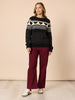 Aspen Hearts Knit - Black/Ivory rc&co