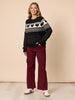 Aspen Hearts Knit - Black/Ivory rc&co