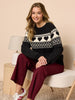 Aspen Hearts Knit - Black/Ivory rc&co