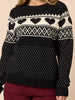 Aspen Hearts Knit - Black/Ivory rc&co