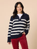 Bel Air Stripe Print Knit - Navy/Ivory rc&co