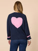 Back to Love Heart Cardigan - Navy
