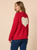 Back to Love Heart Cardi - Red rc&co