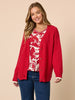 Back to Love Heart Cardi - Red rc&co