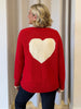 Back to Love Heart Cardi - Red