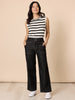 Hudson High Rise Wide Leg Jean - Black