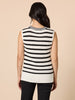 City Stripe Sleeveless Knit - Ivory/Black rc&co