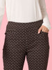 Kelly Dot Print Slim Leg Pant - Coffee rc&co