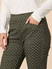 Kelly Print Slim Leg Pant - Khaki rc&co