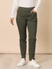 Kelly Print Slim Leg Pant - Khaki rc&co