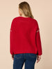 Rouge Contrast Stitch Knit - Red rc&co