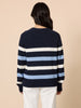 The Pier Stripe Print Knit - Navy Multi rc&co